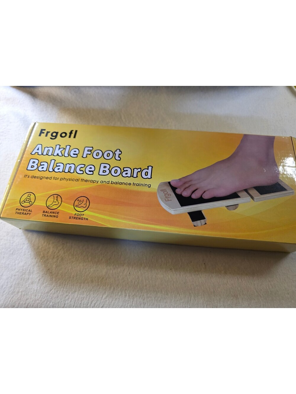 Frgofl Wooden Ankle Foot Balance Board Physical Therapy Strength Trainer New